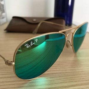 Green Flash Polarized Ray Ban Aviators